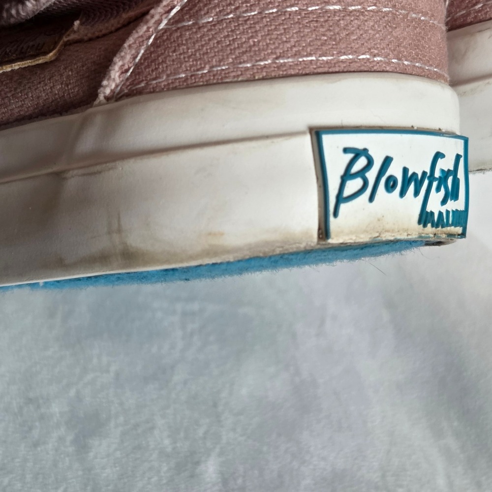 Blowfish Malibu Marley Womens 9 Pink Canvas Slip On Sneakers Distressed - Picture 7 of 9